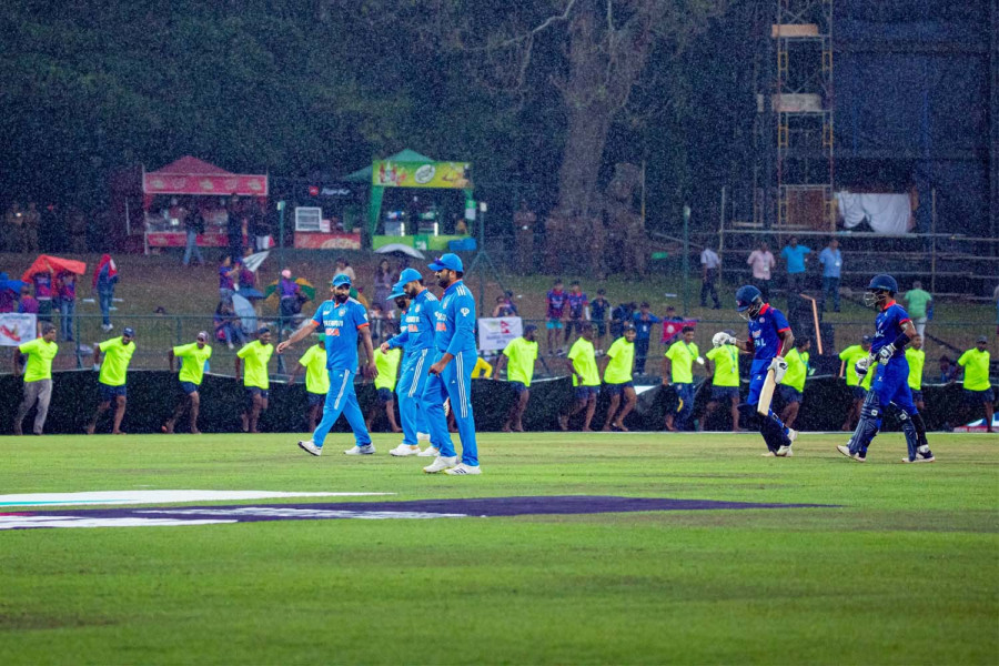 Rain interrupts Nepal, India match