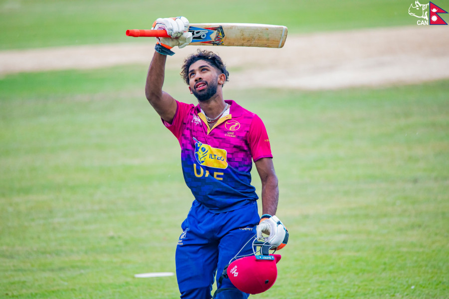 UAE post record total, thump Singapore