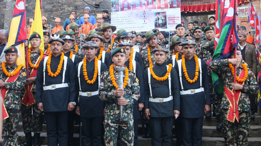 Nepal Army contingent embarks on unification march
