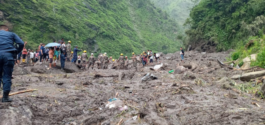 Two dead, two missing in Dolakha landslides