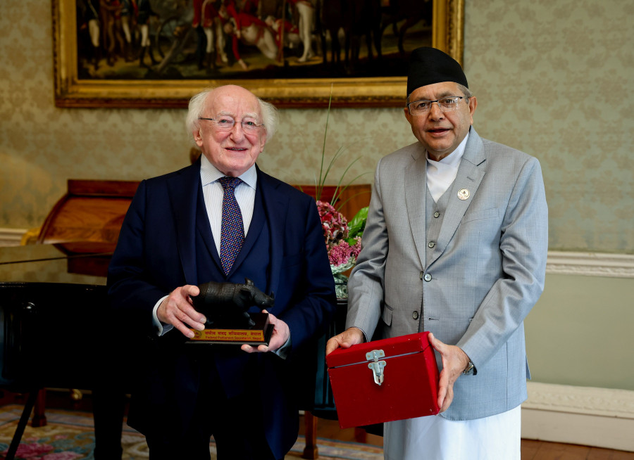 Speaker Ghimire, Ireland President Higgins hold talks