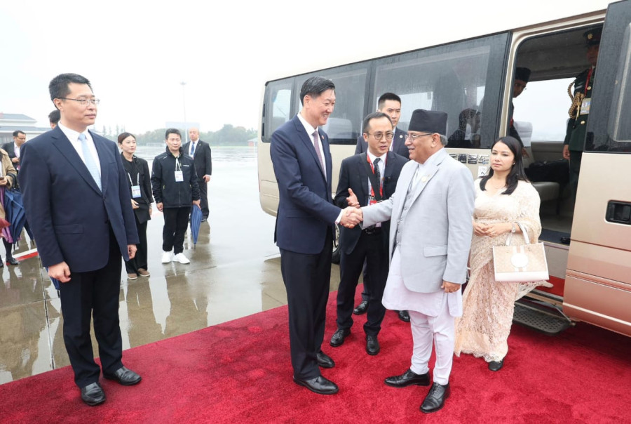Prime Minister Dahal arrives in Hangzhou