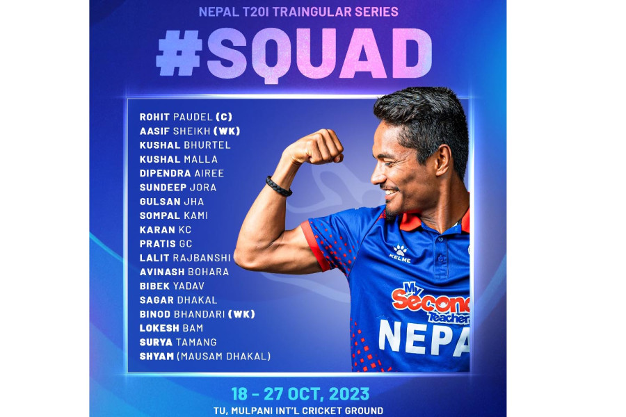 Nepal announce final squad for T20I Tri-series