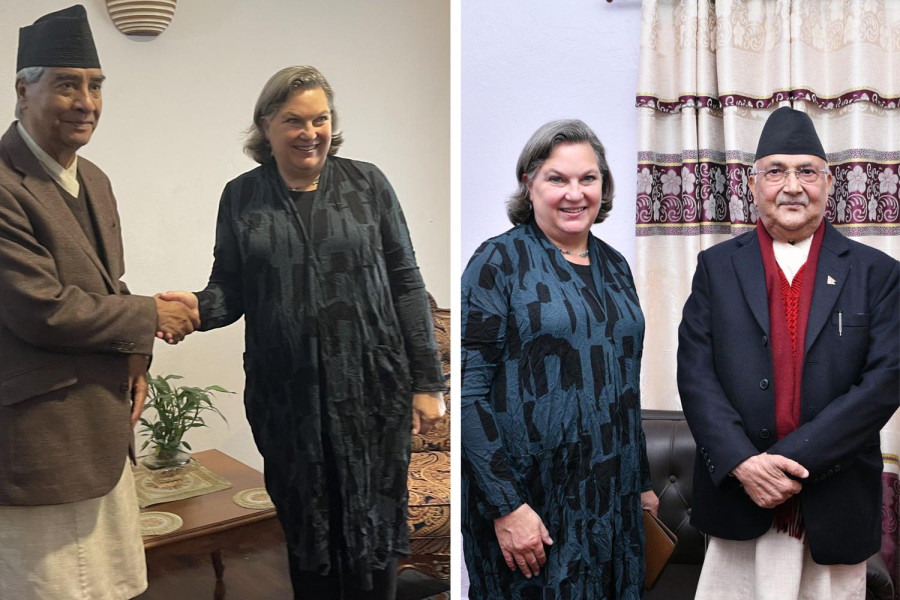 US Under Secretary Nuland holds talks with Deuba, Oli