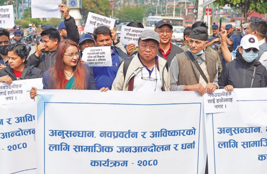 Mahabir Pun begins protest demanding government priority for innovation