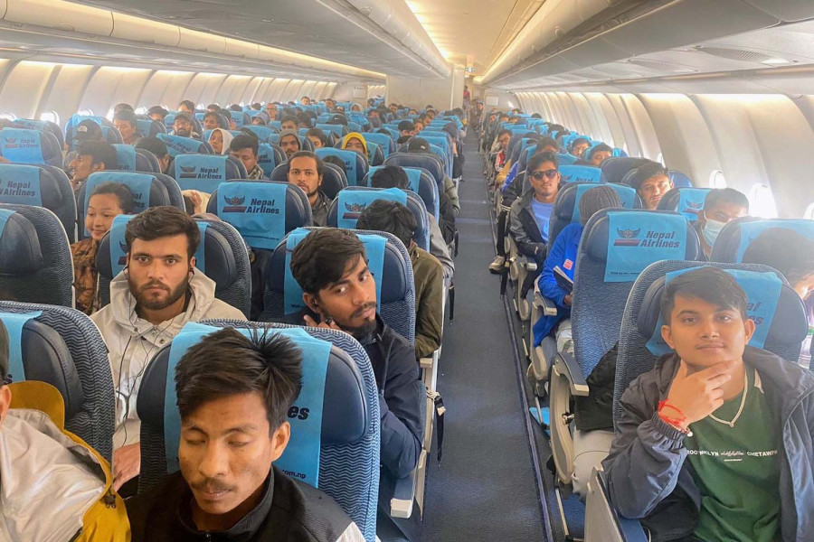 Nepal Airlines aircraft airlifts 253 Nepali students from Israel