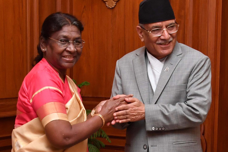 Prime Minister Dahal meets Indian President, Veep