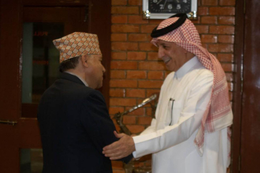Qatari State Minister for Foreign Affairs arrives in Kathmanon two-day visit
