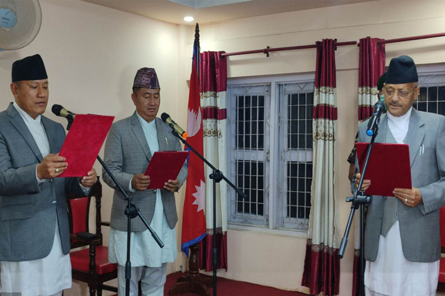 Two Congress ministers sworn in Bagmati Province