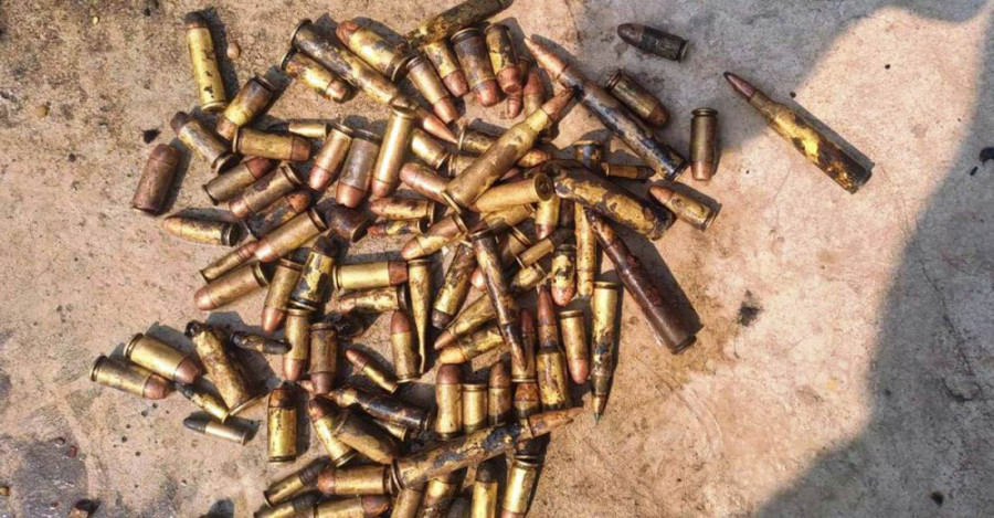 98 bullets, 4 shells found dumped in a sewer in Birgunj