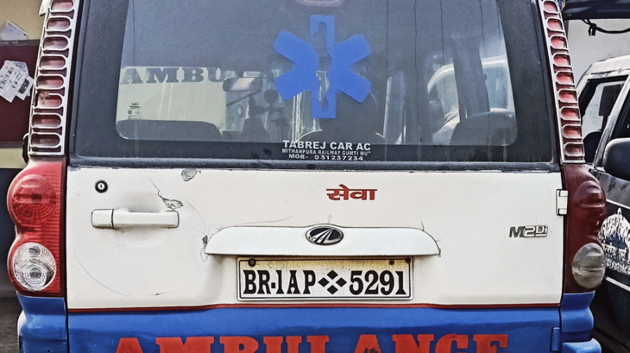 Police seize ambulance with Indian number plate