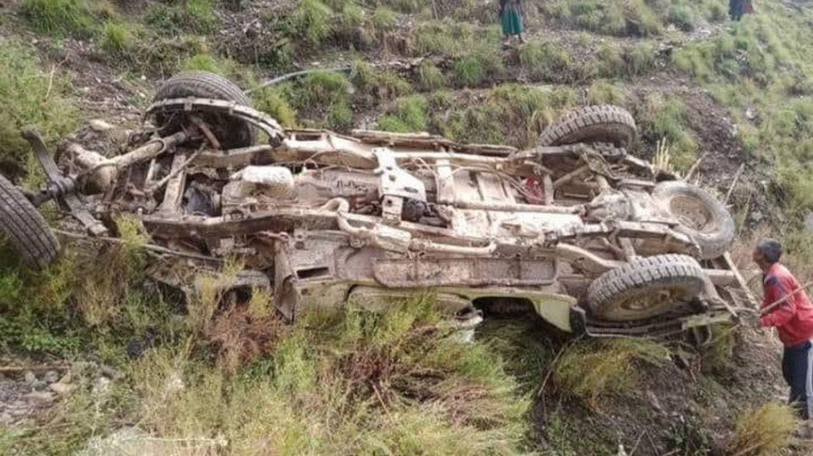 Five killed, 11 hurt in West Rukum jeep accident