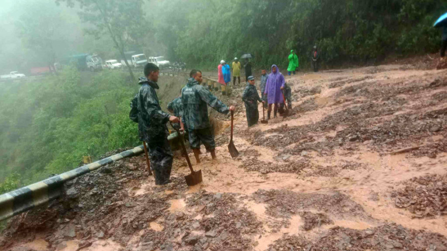 Rain-triggered landslides disrupt highways