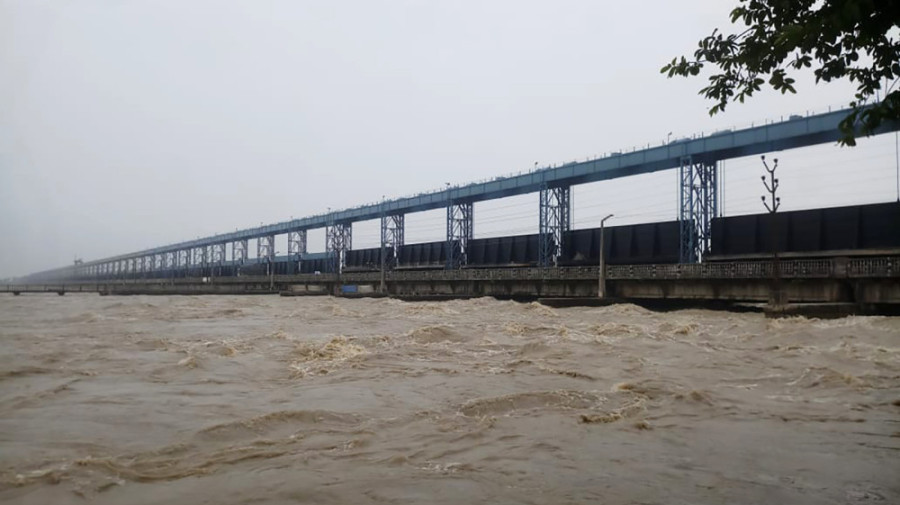 All doors of Koshi Barrage opened as water levels reach alarming levels