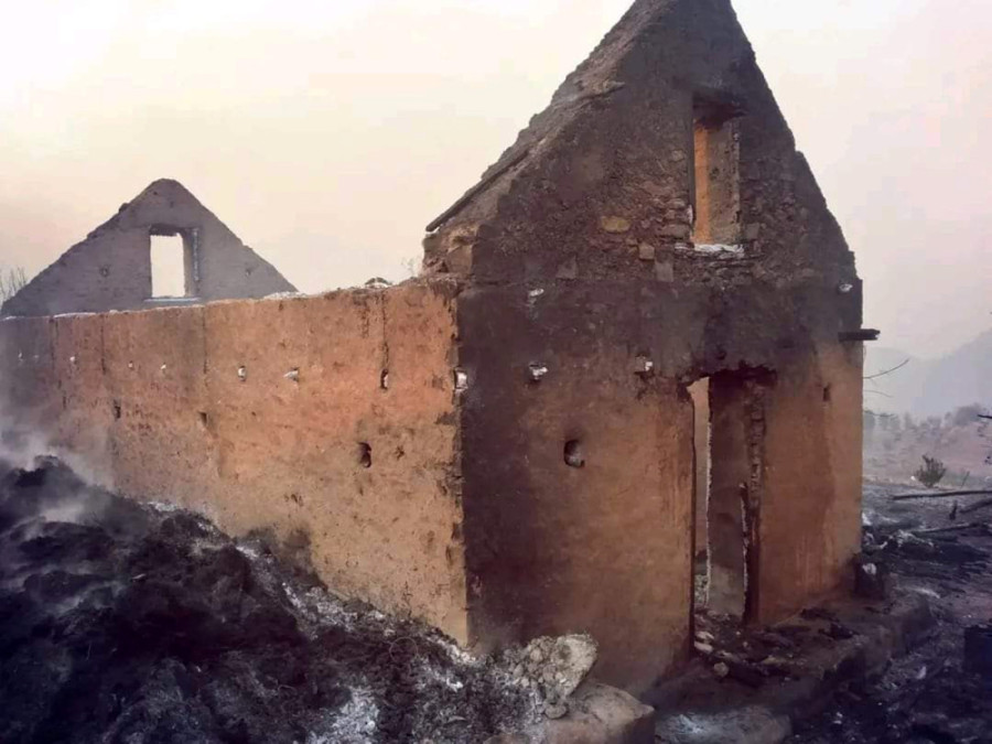 Fire guts 11 houses in Pyuthan
