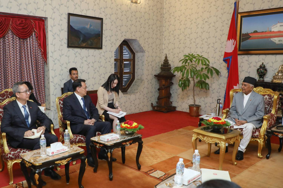 Chinese leader pays courtesy call on President Paudel, holds virtual meeting with PM Dahal