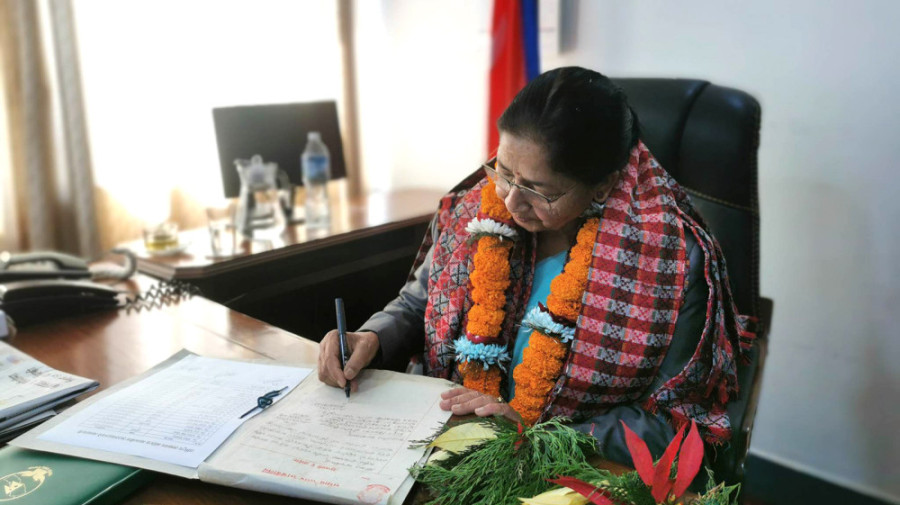 National Assembly vice-chair Urmila Aryal assumes office