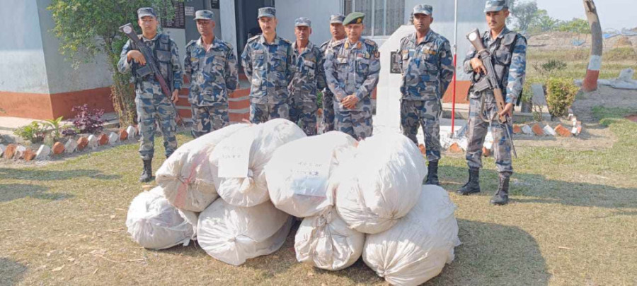 APF patrol recovers drugs from Koshi river bank