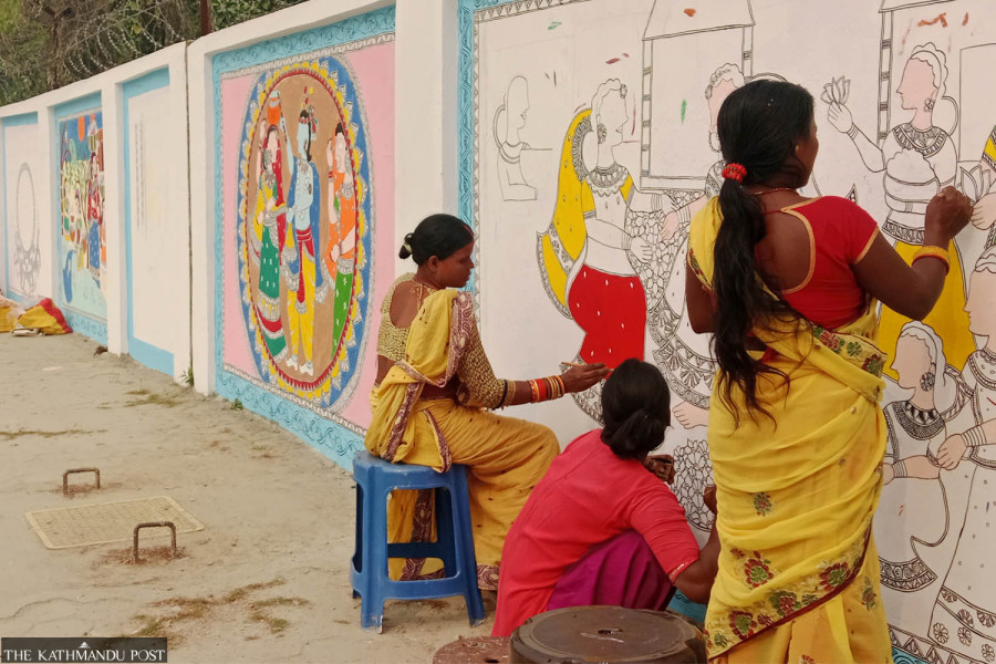 A wall-turned canvas