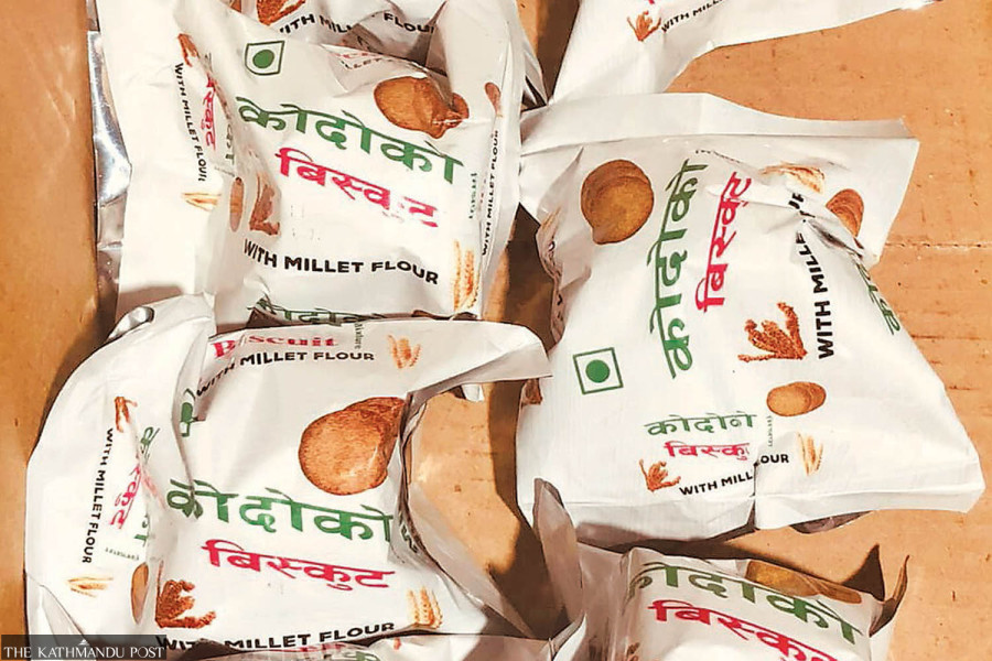 A Baglung youth is set to bring millet biscuits to urban shelves