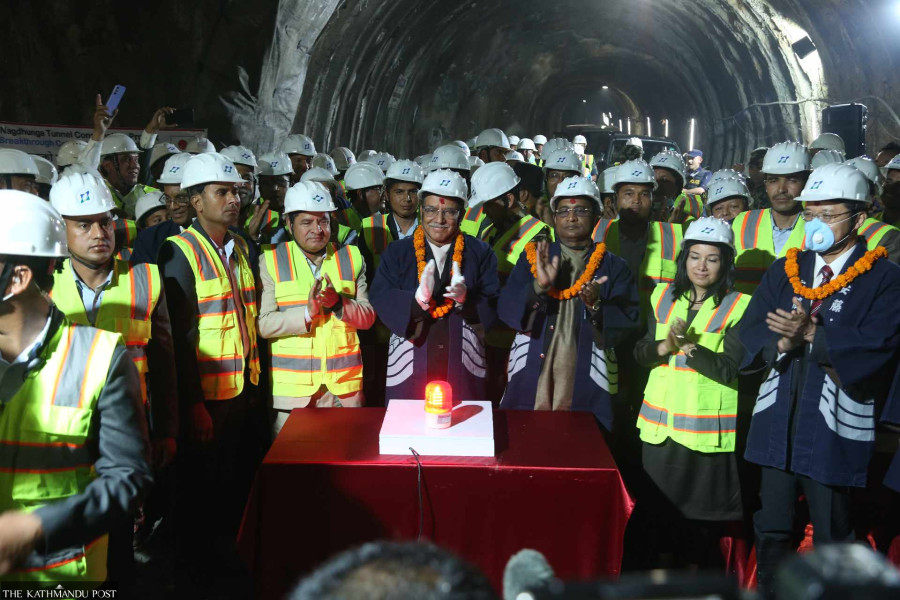 Nagdhunga-Sisnekhola tunnel road makes final breakthrough