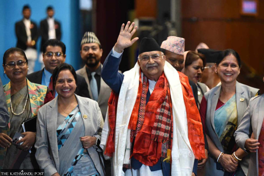 Oli wins trust vote, pledges stability, economic recovery