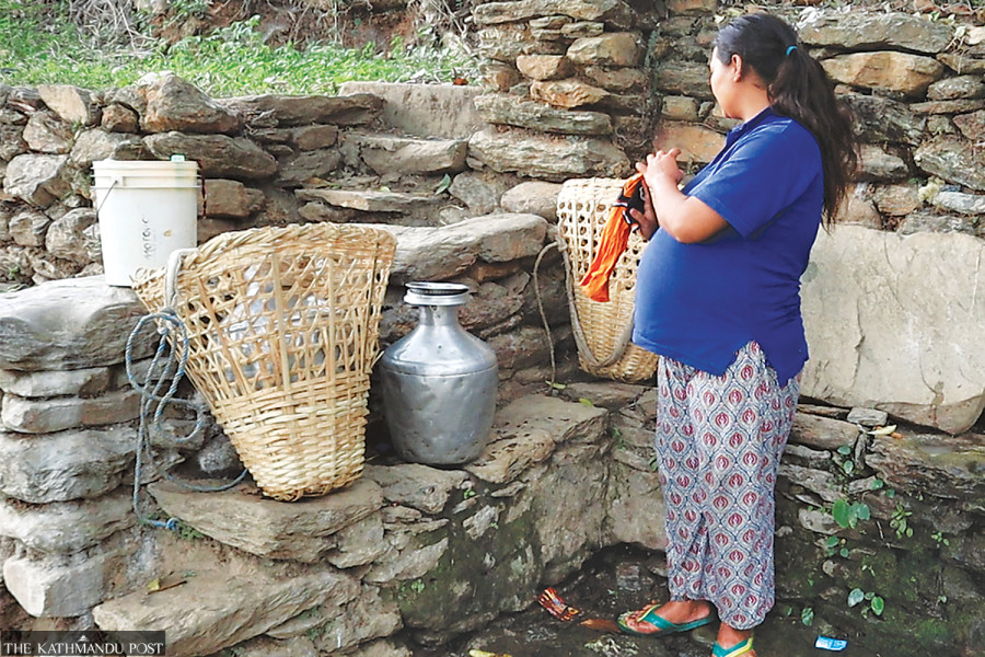 Panchthar settlement struggles with acute water shortage as sources run dry