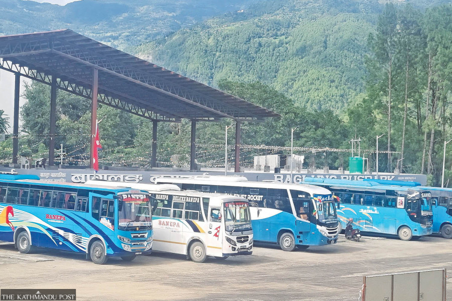 Baglung Bus Park opens 23 years after acquiring land from locals