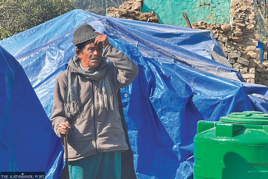 What delays the rehabilitation of earthquake-displaced people