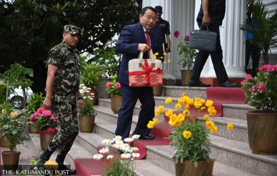 Finance Minister Barshaman Pun presents budget, Congress lifts obstruction