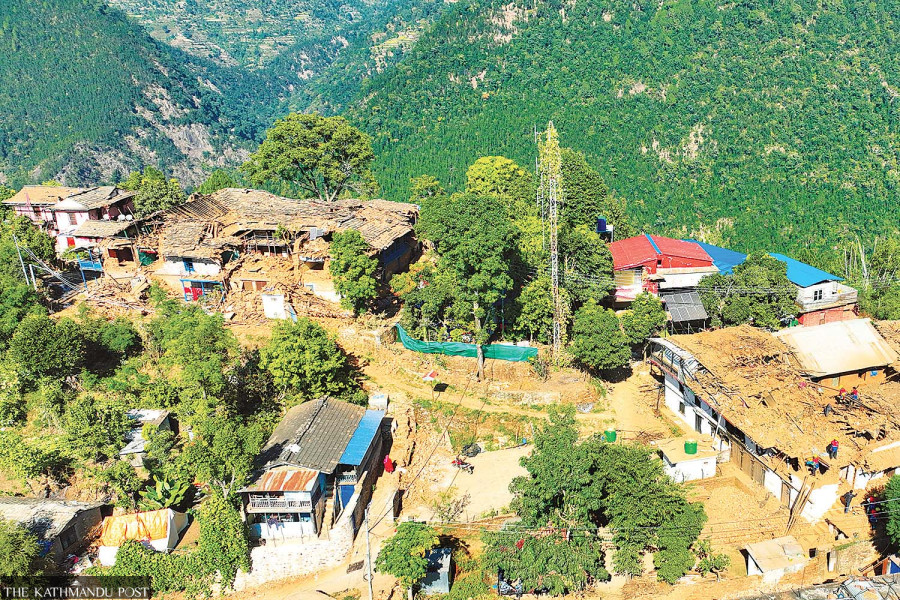 Historical palaces, public buildings hit by Jajarkot earthquake await reconstruction