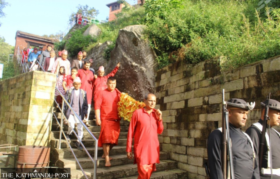 Phulpati sent to Hanuman Dhoka from Gorkha Durbar