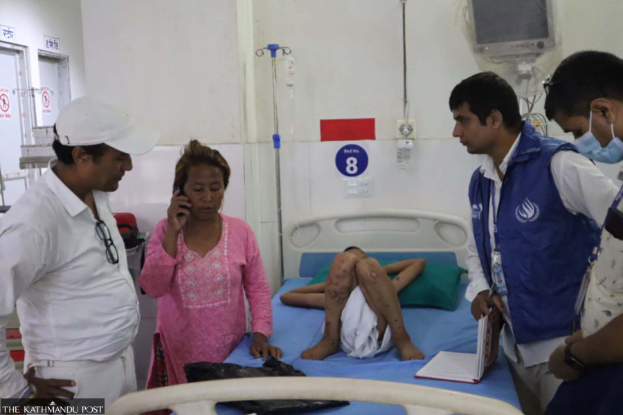 Two kids injured in Panchthar bomb blast sent to Kathmandu