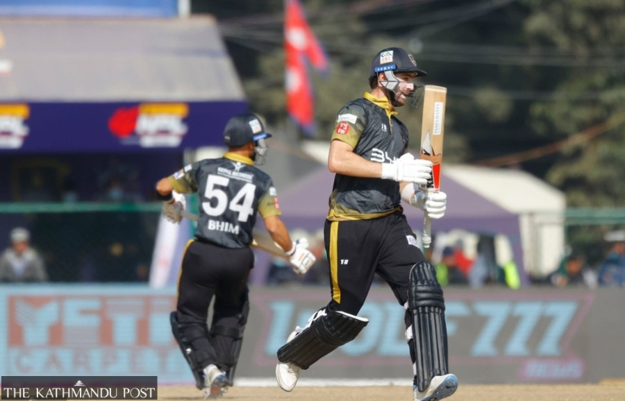 Kathmandu Gurkhas set a target of 104 runs for Lumbini Lions