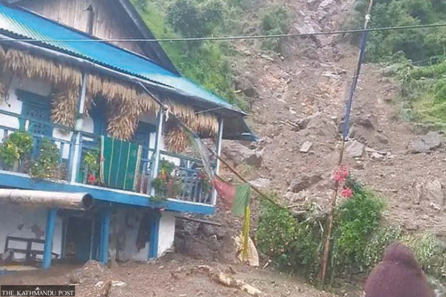 Landslide affects hundreds of families in Taplejung