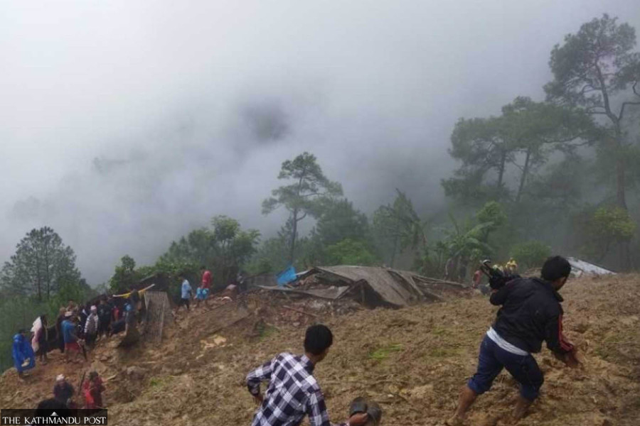 Four dead as landslide buries two houses in Gulmi