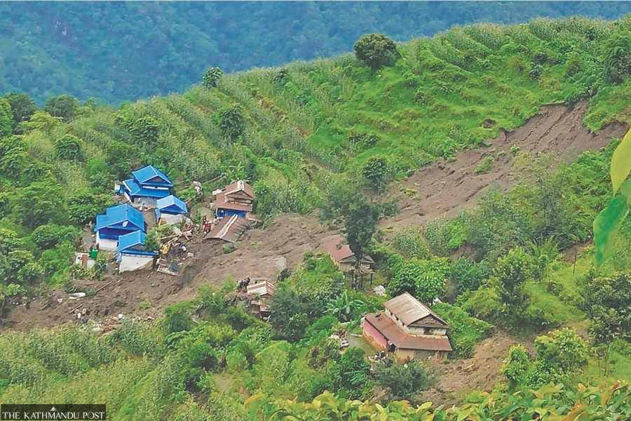 Nine killed in landslides and floods. Lightnings claim five