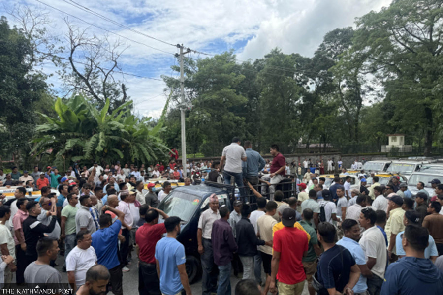 Ride-sharing controversy leads to public transport halt in Pokhara
