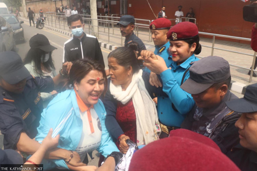Kin of Nepalis in Russian army protest in Kathmandu