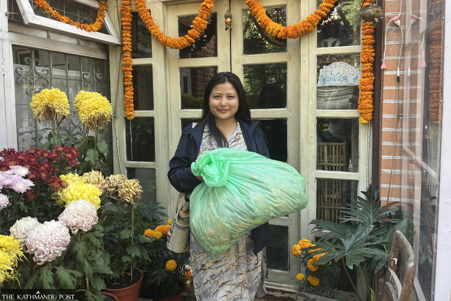 A Nepali green initiative turns floral waste into aromatic rope incense