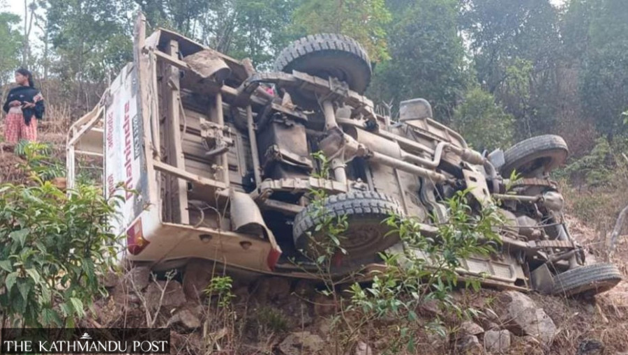 Two children killed, 13 injured in jeep accident in Palpa