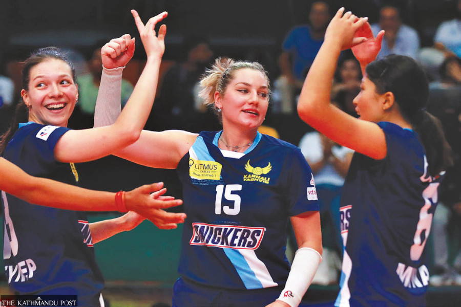 Karnali maintain perfect start in volleyball league