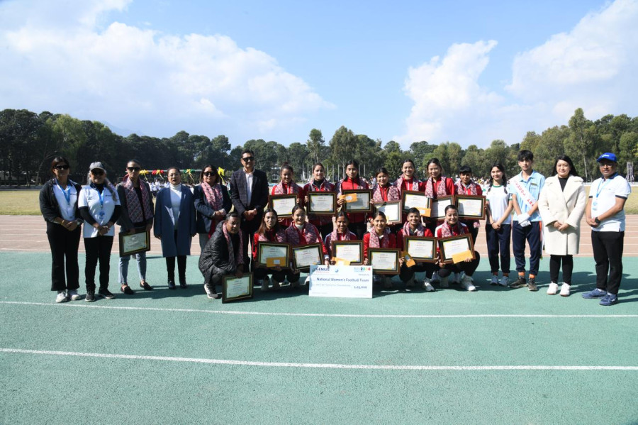 Genius IB World School honours Nepali women’s football team