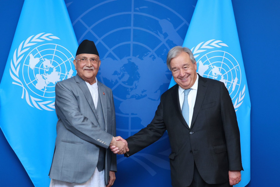 Prime Minister Oli meets UN Secretary General Guterres