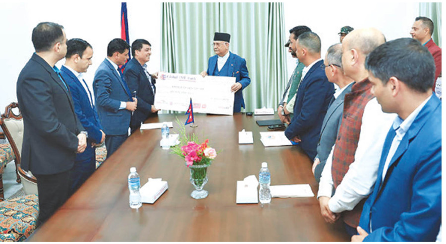 Global IME Bank, IME Group donate Rs50 million to relief fund