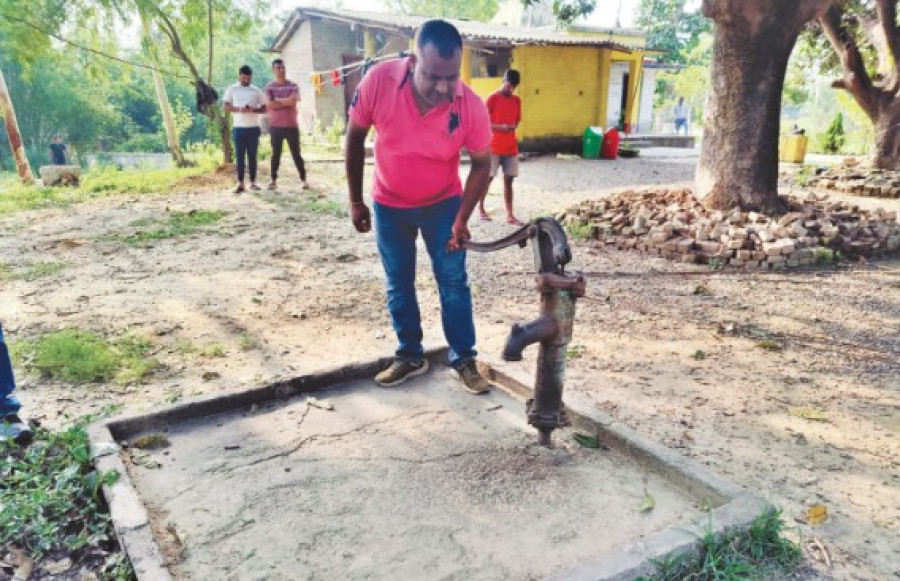A Bardibas settlement struggles with water shortages as sources dry up