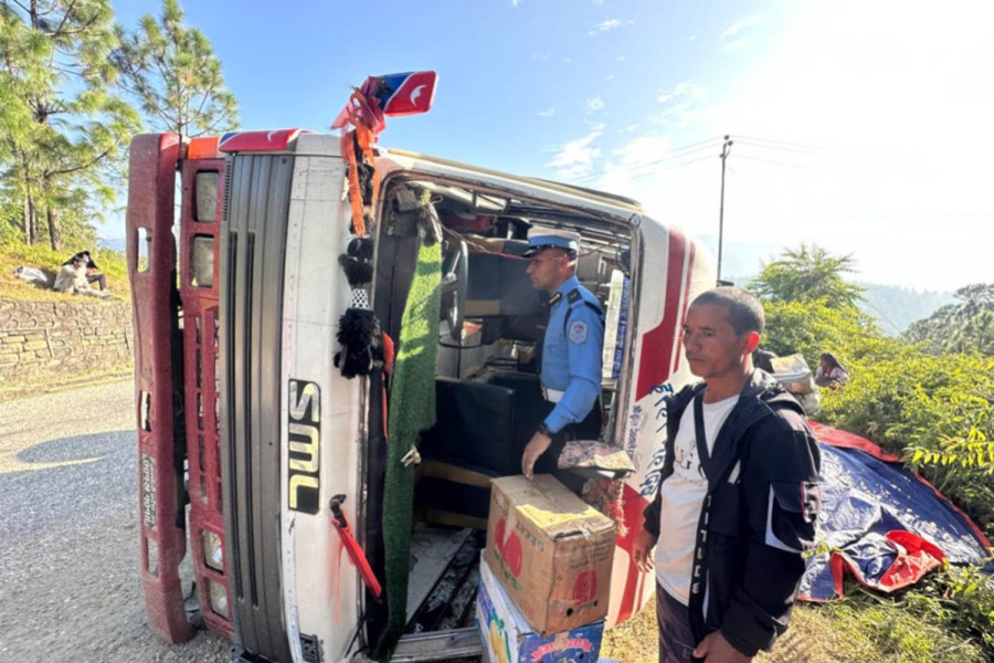 One dead, five injured in Surkhet bus accident