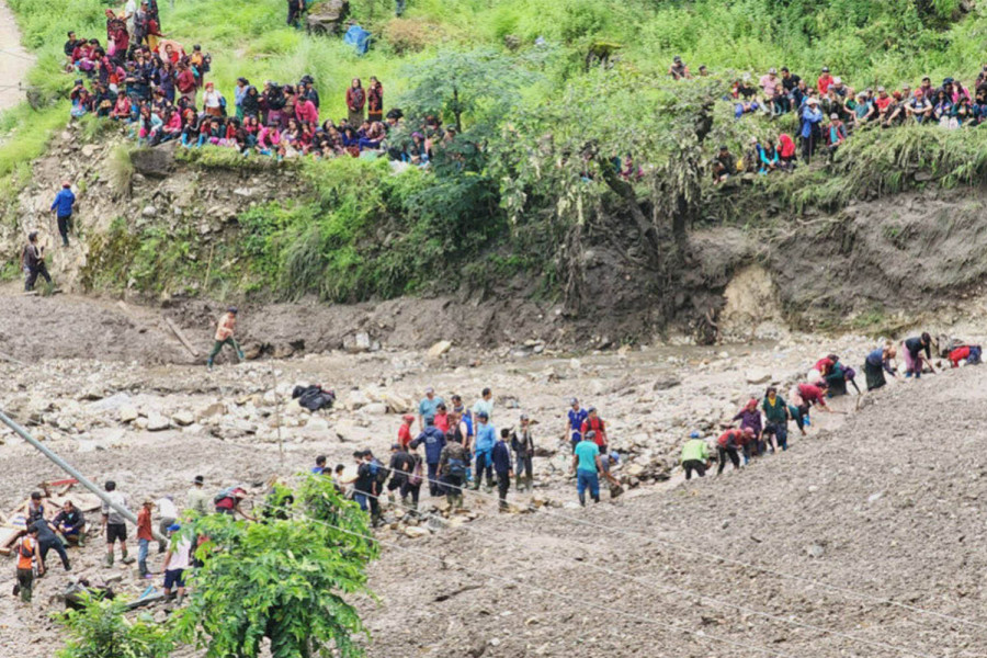 Rescuers retrieve body of man missing in Gorkha landslide