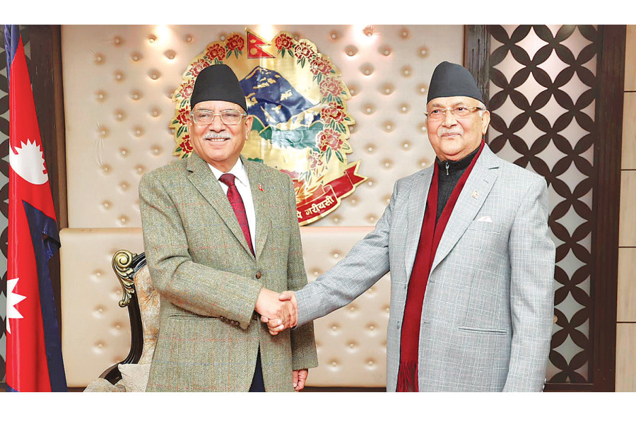 Dahal, Oli discuss ways to resolve transitional justice disputes