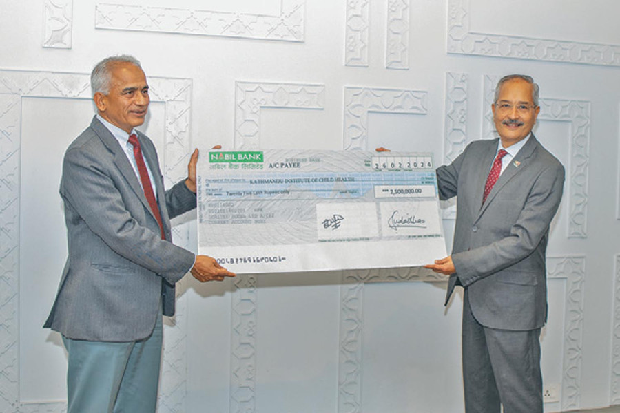 Soaltee Hotel donates Rs7.5 million to Kathmandu Institute of Child Health